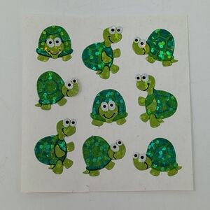 Sandylion Sticker Sheet Happy Turtles Foil Vintage